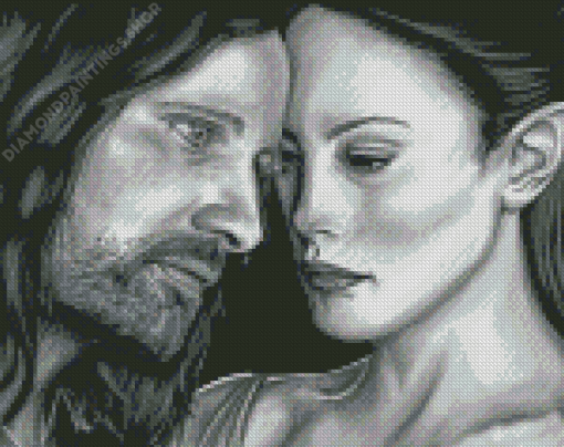 Black And White Arwen And Aragorn Diamond Paintings