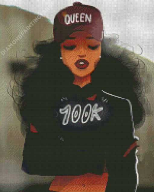 Black Woman Cartoon Diamond Paintings