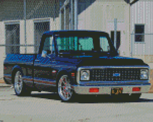 Black Chevy c10 Truck Diamond Paintings