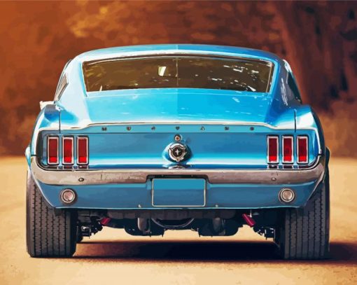 Blue 67 Mustang Fastback Diamond Paintings