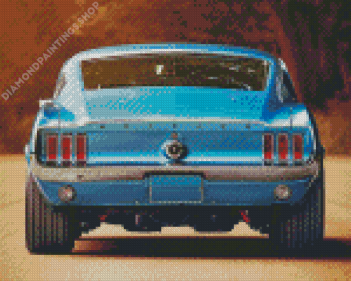 Blue 67 Mustang Fastback Diamond Paintings