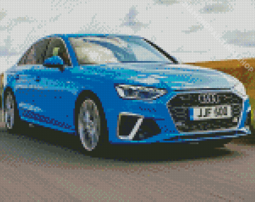 Blue Audi A4 Diamond Paintings