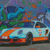 Gulf Blue and Orange Porsche Diamond Paintings