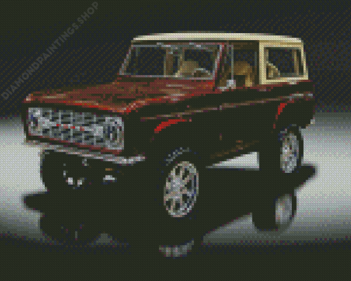 Brown 1977 Bronco Four Wheel Drive Diamond Paintings