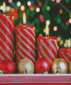 Christmas Candle Lights Diamond Paintings