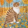 Cat In Autumn Diamond Paintings