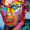 Colored Abstract Male Face Art Diamond Paintings