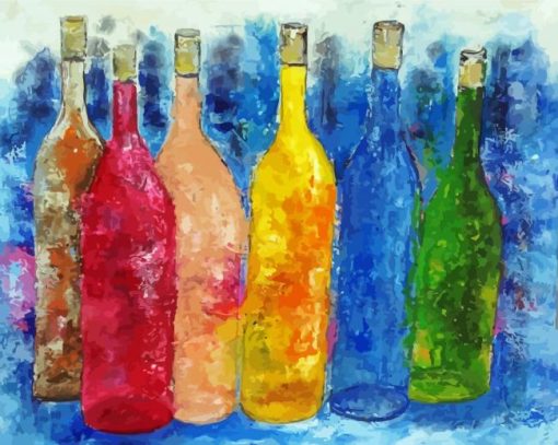 Colorful Abstract Bottles Art Diamond Paintings