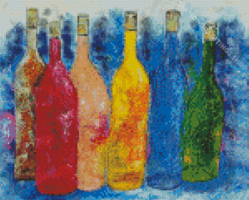 Colorful Abstract Bottles Art Diamond Paintings