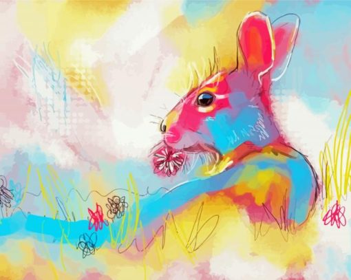 Colourful Abstract Hare Diamond Paintings