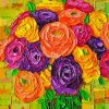 Colorful Buttercups Modern Impressionist Flowers Diamond Paintings