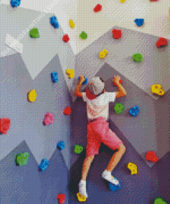 Colourful Rock Climbing Wall Diamond Paintings