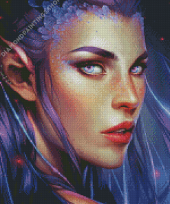Elf With Purple eyes Diamond Paintings