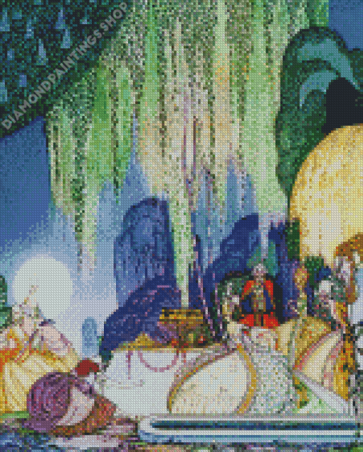 Felicia Looks At The Queen Of The Forest Kay Nielsen Diamond Paintings