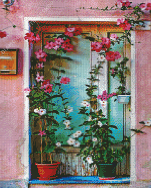 Flowers Door Diamond Paintings