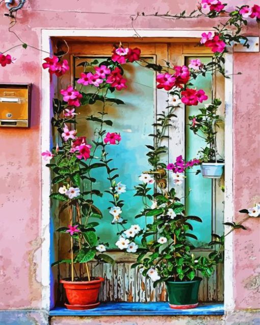 Flowers Door Diamond Paintings