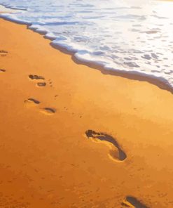 footsteps In The Sand Diamond Paintings