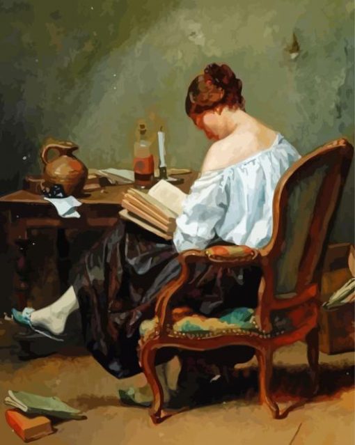 Girl Reading Art Diamond Paintings