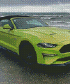 Green Ford Mustang Convertible Diamond Paintings
