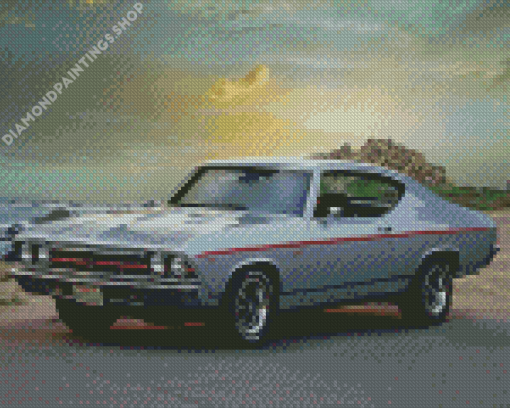 Grey 1969 Chevrolet Chevelle Diamond Paintings