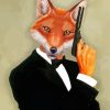 Human Fox With Gun Diamond Paintings