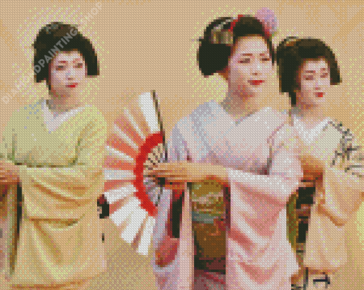 Japanese Geishas Women Diamond Paintings