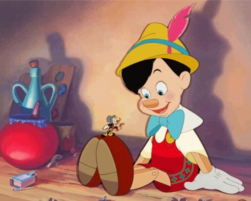 Jiminy Cricket And Pinocchio Diamond Paintings