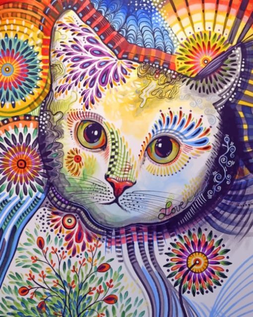 Mandala Cat Diamond Paintings