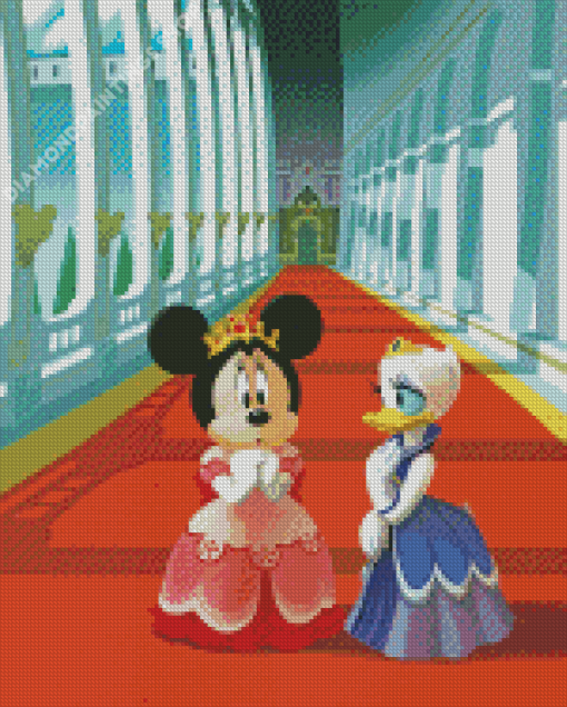 Minnie Mouse And Daisy Princesses Diamond Paintings