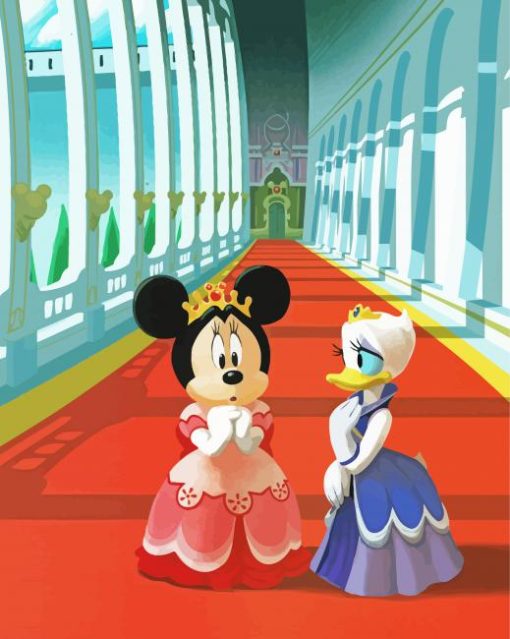 Minnie Mouse And Daisy Princesses Diamond Paintings