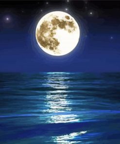 Moon Over Sea Diamond Paintings