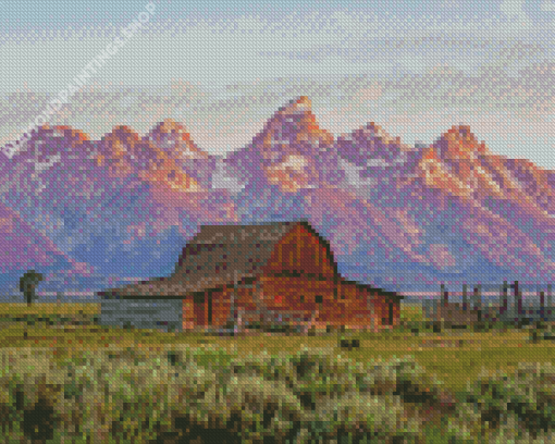 Moulton Barn In The Grand Teton Diamond Paintings