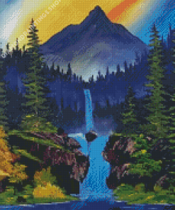 Mountain Waterfall River Diamond Paintings