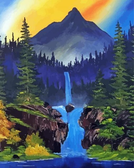 Mountain Waterfall River Diamond Paintings
