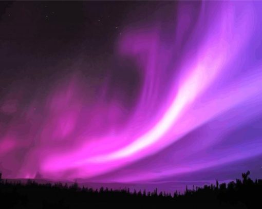 Night Purple Aurora Diamond Paintings