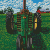 Old John Deere Tractor Art Diamond Paintings