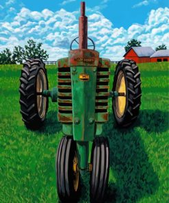 Old John Deere Tractor Art Diamond Paintings