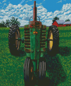 Old John Deere Tractor Art Diamond Paintings