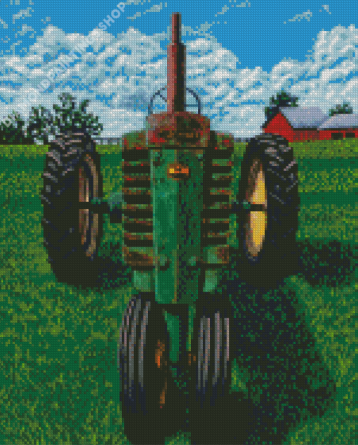 Old John Deere Tractor Art Diamond Paintings