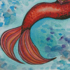 Orange Mermaid Tail Art Diamond Paintings