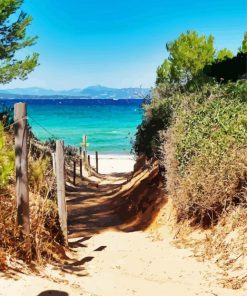 Porquerolles Beach Path Diamond Paintings