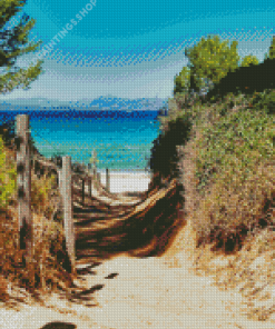 Porquerolles Beach Path Diamond Paintings