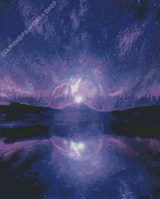 Purple Fantasy Starry Sky At Night Diamond Paintings