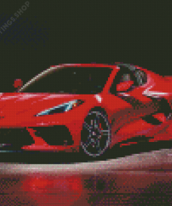 Red Corvette Z06 Diamond Paintings
