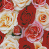 Red Pink And White Roses Diamond Paintings