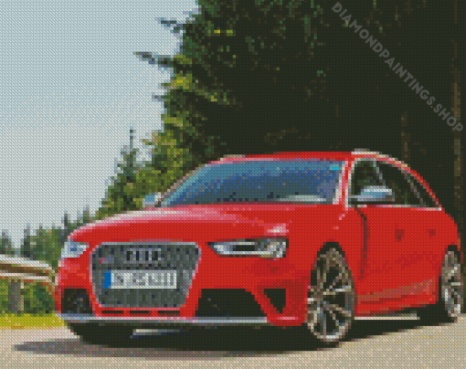 Red Audi Art Diamond Paintings