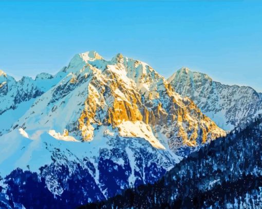 Snowy Pyrenees Mountains Diamond Paintings