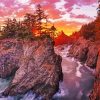 Incredible Oregon Sunset At The Coast Diamond Paintings
