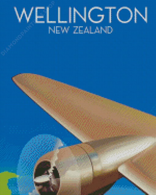 Wellington New Zealand By Air Poster Diamond Paintings