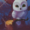 White Adorable Owl Diamond Paintings
